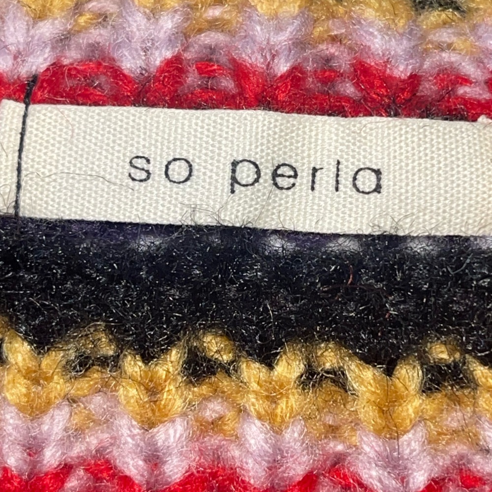 So Perla Mohair blend striped knit sweater W/bell sleeves. Sizes M & Sm - Picture 9 of 13